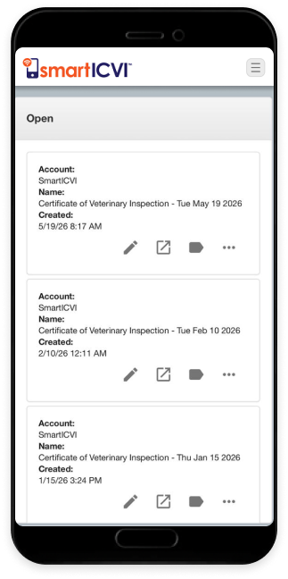 SmartICVI mobile app screenshot 1